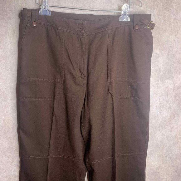 Lauren Ralph Lauren Womens Pants Size 16 Brown Straight Leg Pockets High Rise - Picture 2 of 6